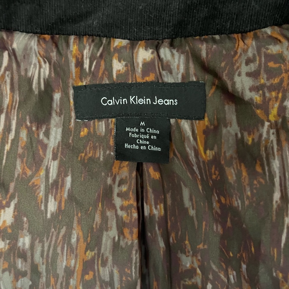 Calvin Klein Jeans one-button Black Corduroy Blazer Size M - Picture 5 of 6